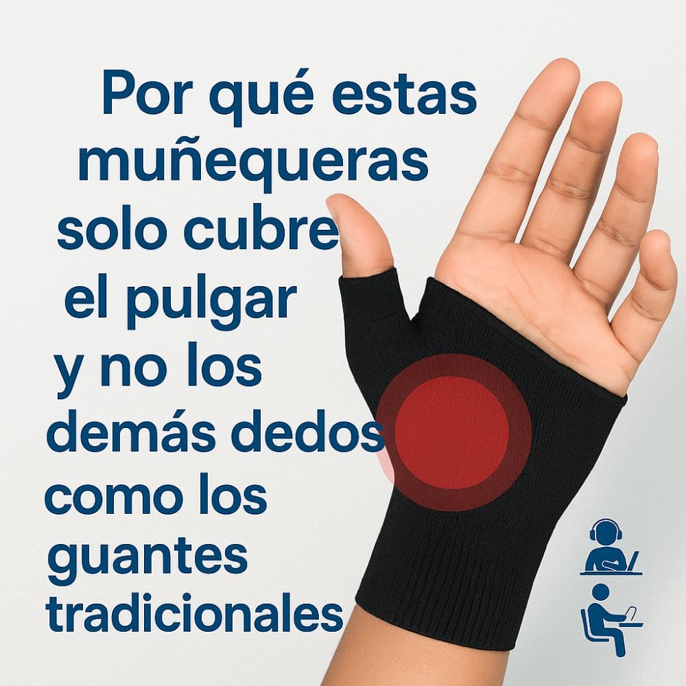 🧤Muñequeras Pulgar pro con Gel para el computador -celular