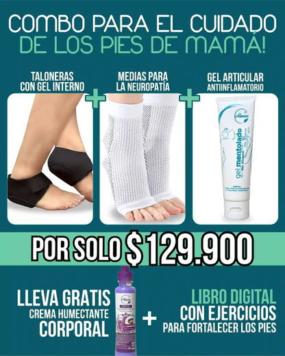👣 Combo 2 Cuidado Premium para los Pies de Mamá + Regalos Exclusivos 🎁 + Envío Gratis